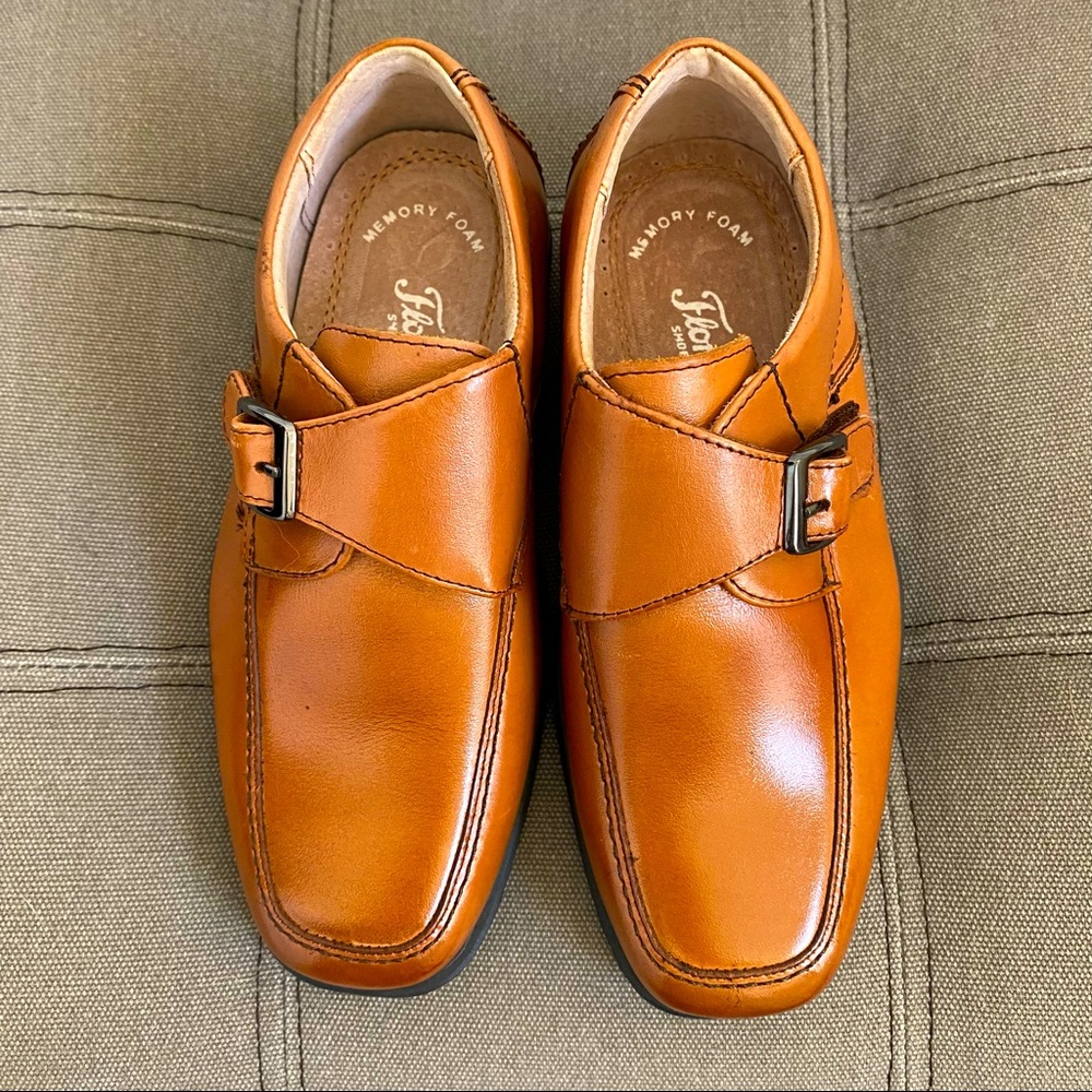 Florsheim Boy’s Leather Dress shoe Size 12.5 M NWOT Cognac, brand new